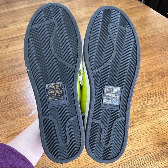 ⭐️ Dolce Vita Women's Miya Sneaker Sherbert Zipper Pink Yellow Canvas Sz 7 - Picture 12 of 14